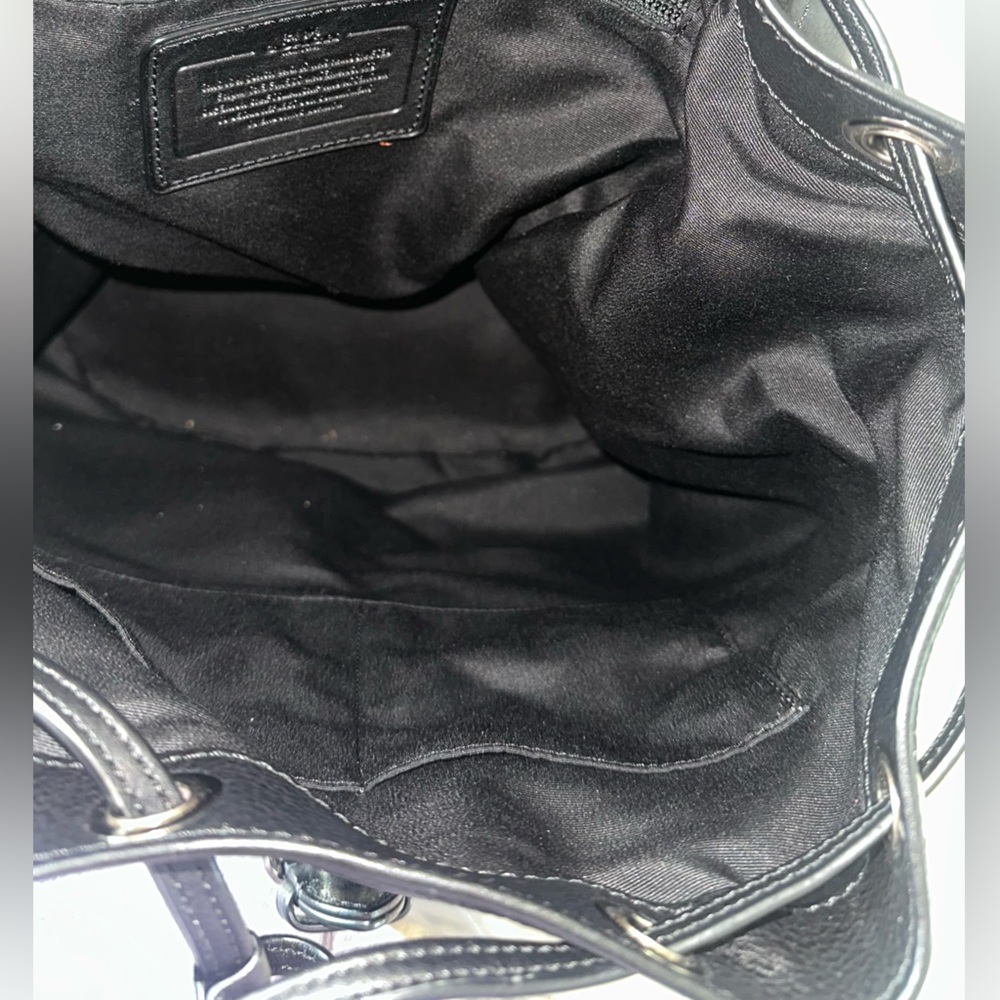 Coach Black Leather Men's Backpack - Picture 8 of 8